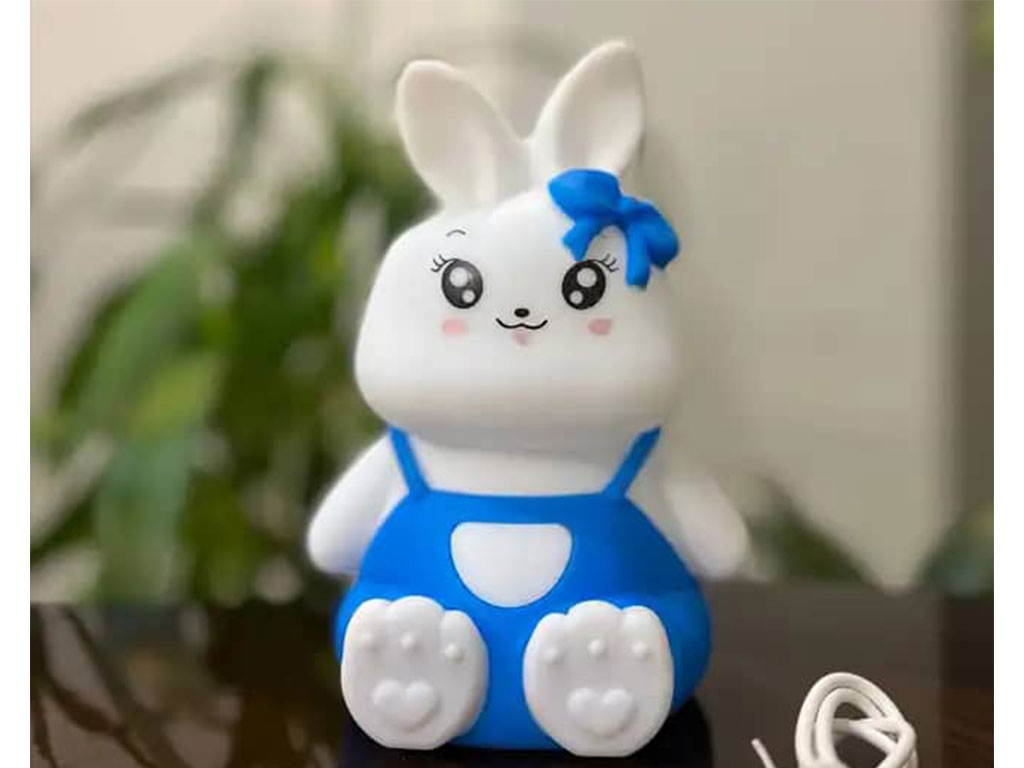 چراغ خواب سیلیکونی، لمسی شارژی طرح خرگوش