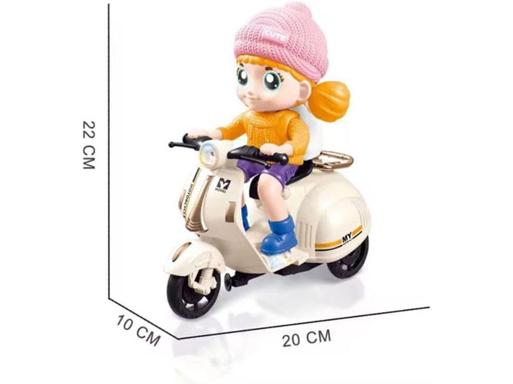 کودک وسپا سوار موزیکال و چراغ دار اسباب بازی