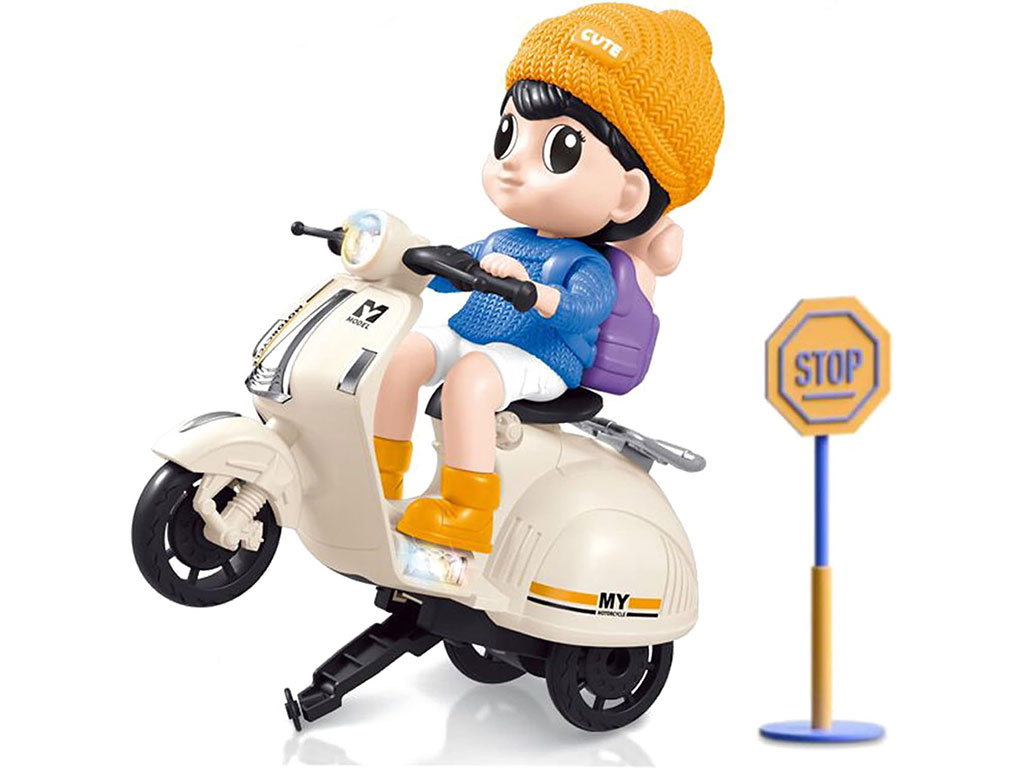 کودک وسپا سوار موزیکال و چراغ دار اسباب بازی