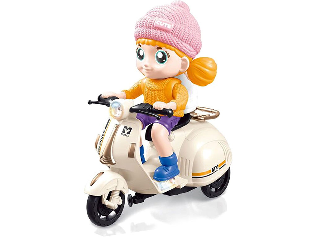 کودک وسپا سوار موزیکال و چراغ دار اسباب بازی