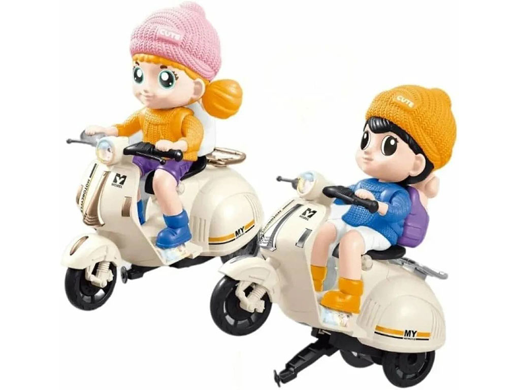 کودک وسپا سوار موزیکال و چراغ دار اسباب بازی