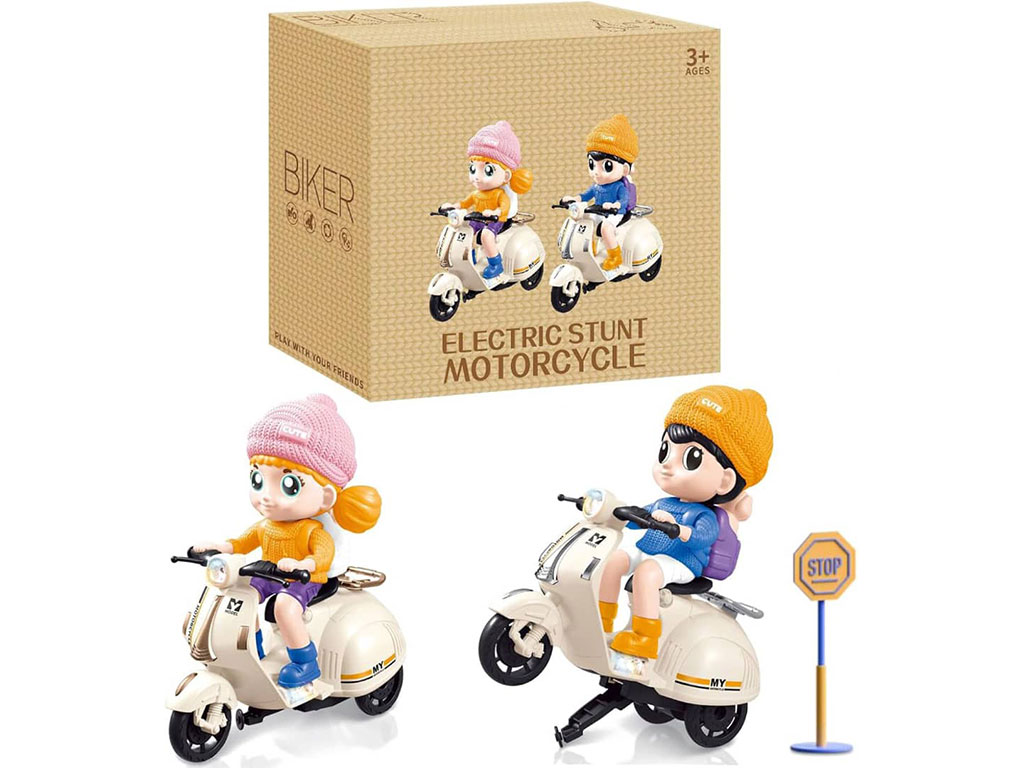 کودک وسپا سوار موزیکال و چراغ دار اسباب بازی