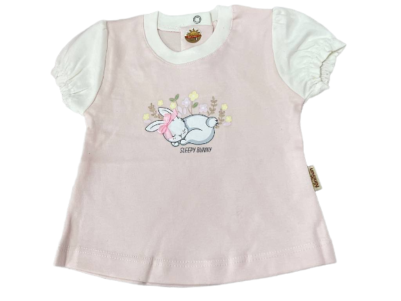 بلوز آستین کوتاه نوزادی طرح خرگوش بانی نی نی سان nini sun