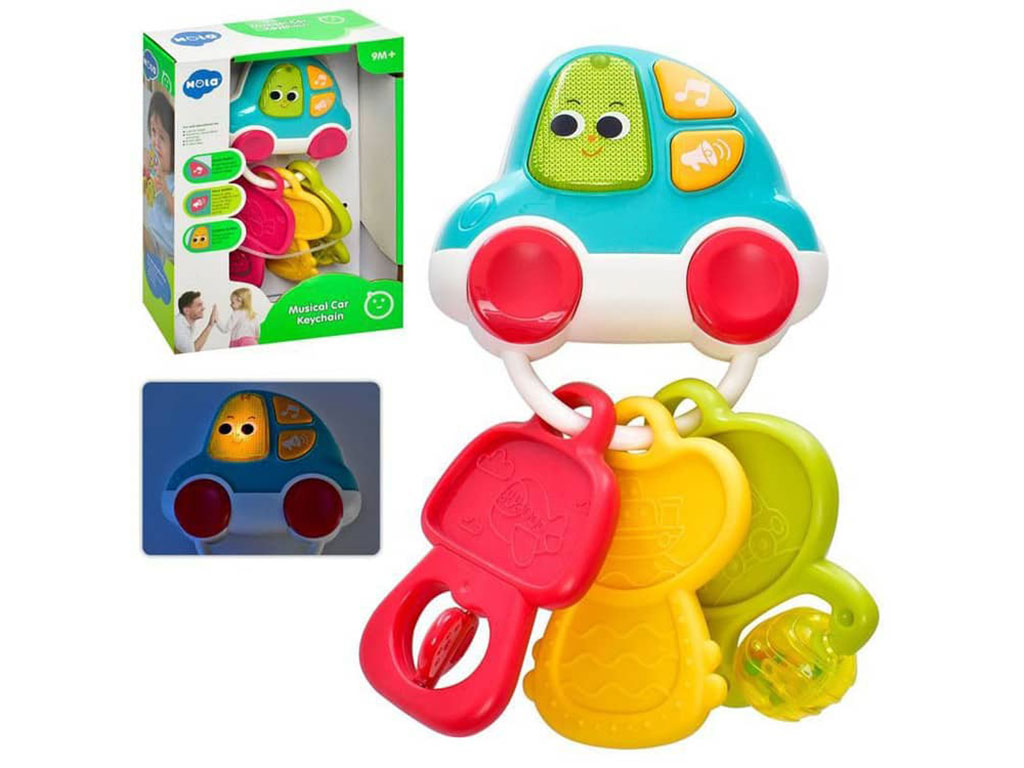 دندانگیر و جا سوئیچی موزیکال و چراغدار هولا hola