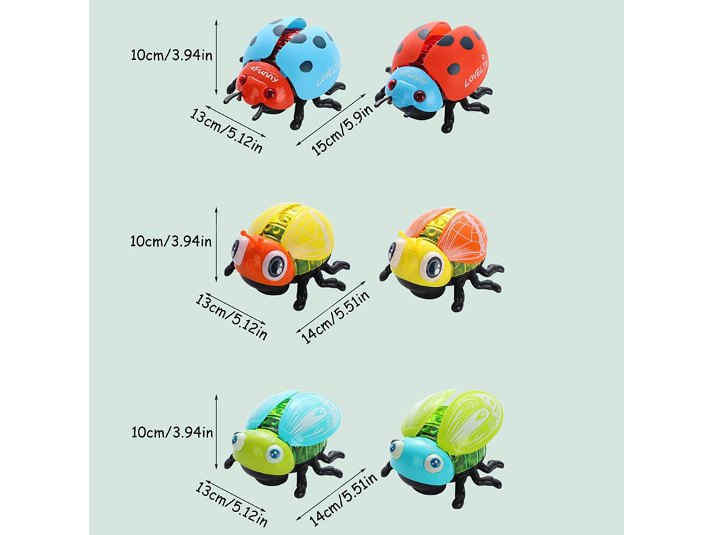 حشرات موزیکال، چراغ دار و متحرک اسباب بازی