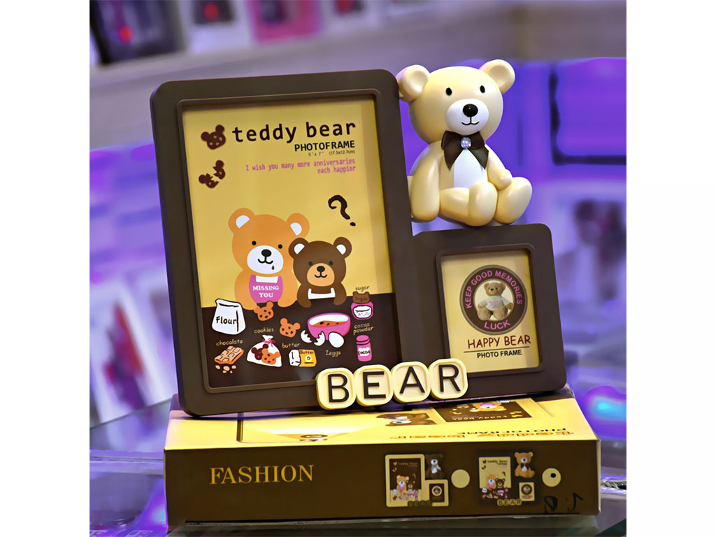 قاب عکس اتاق کودک دو تایی   طرح خرس تدی