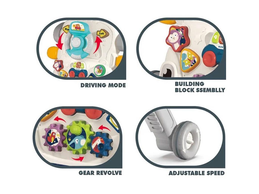 واکر موزیکال و میز بازی کودک 5 کاره اسباب بازی ibi irn