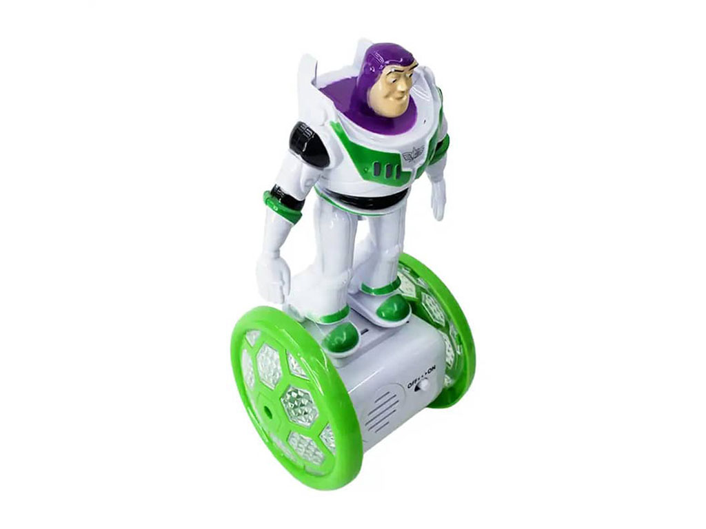 ربات بازلایتر اسکوتر سوار توی استوری موزیکال، حرکتی و چراغدار اسباب بازی