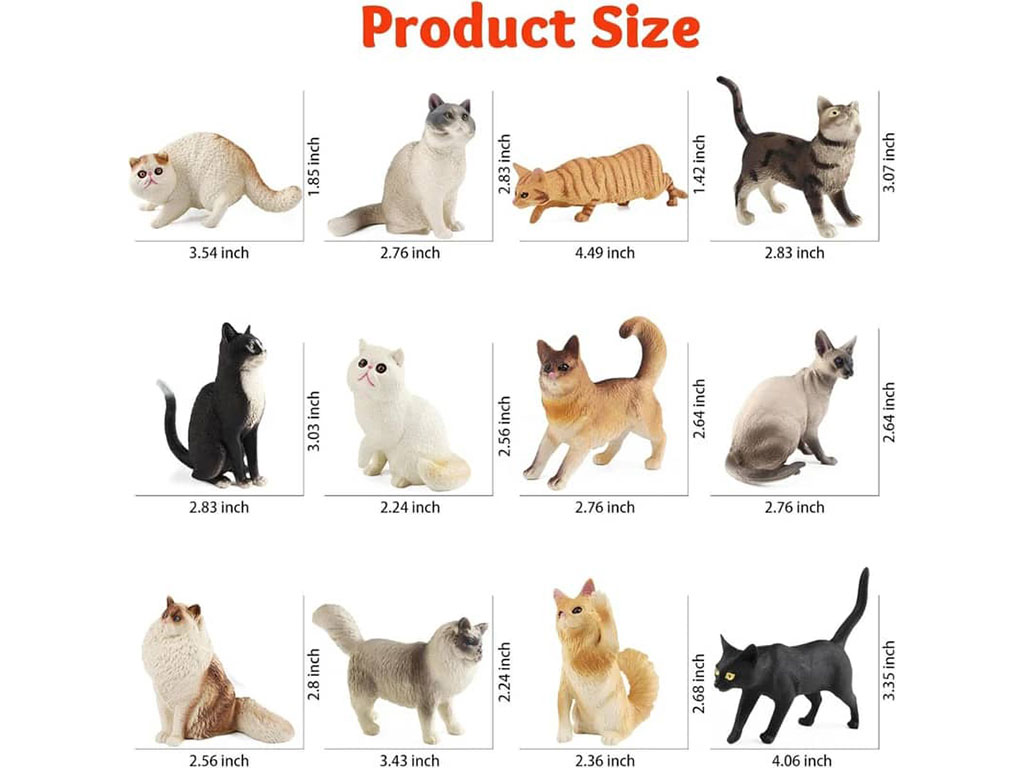 فیگور حیوانات مدل گربه اسباب بازی (تکی/سایز کوچک)