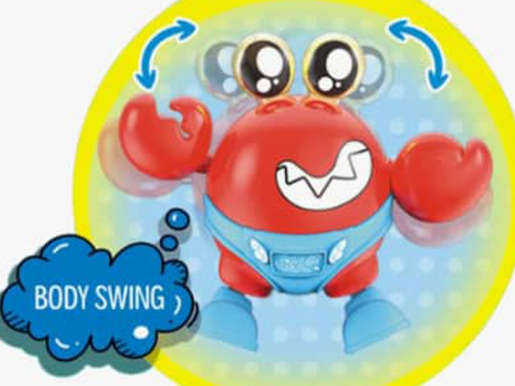 عروسک آقای خرچنگ موزیکال، چراغ دار و رقاص اسباب بازی