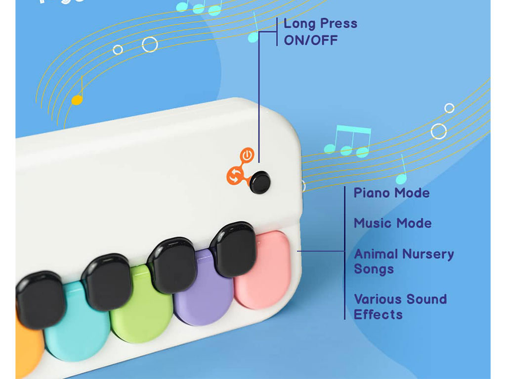پیانو موزیکال 13 کلیده دارای دسته baby