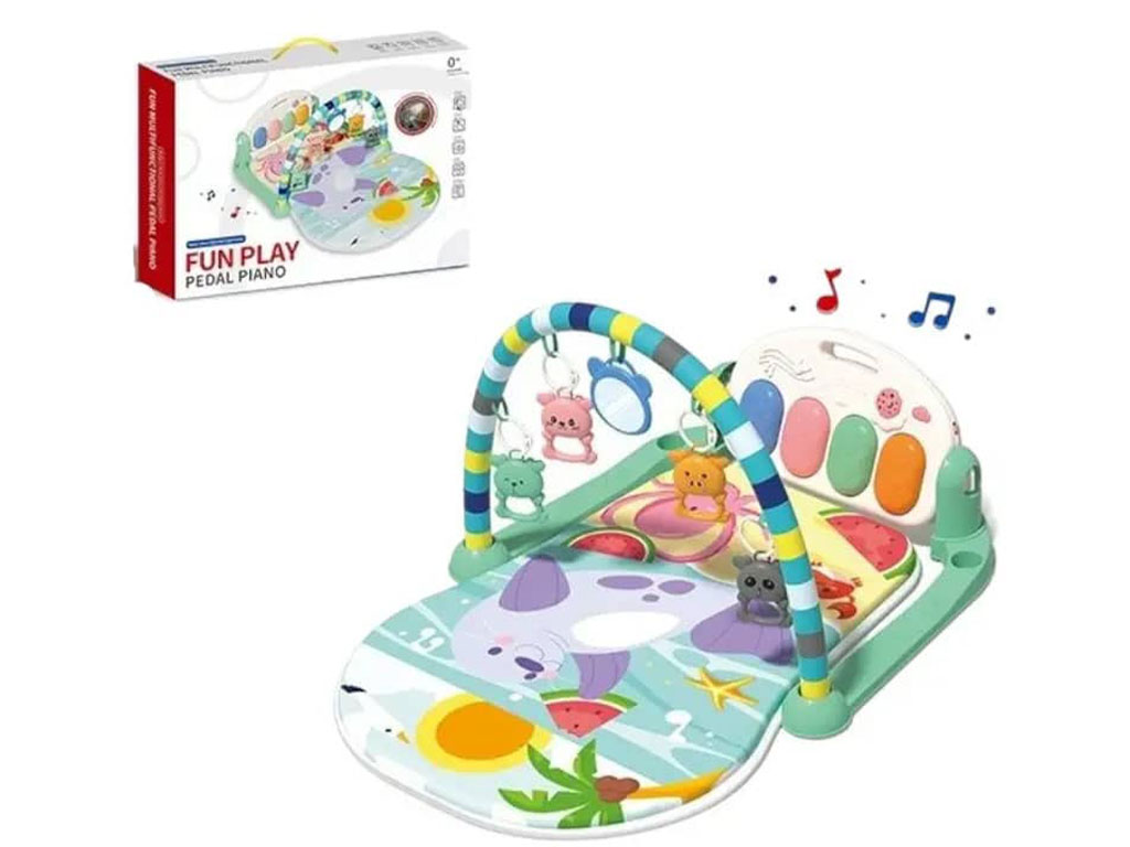 تشک بازی موزیکال نوزادی دارای پیانو مدل پلی فان