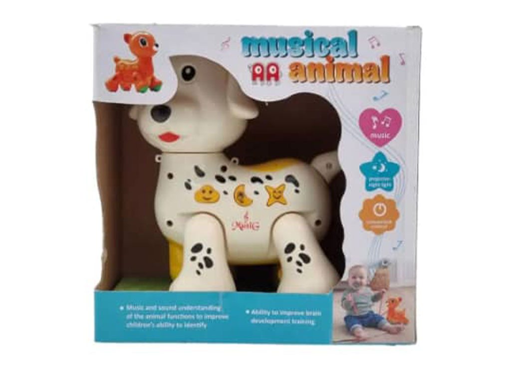 عروسک موزیکال و چراغ دار حرکتی طرح حیوانات