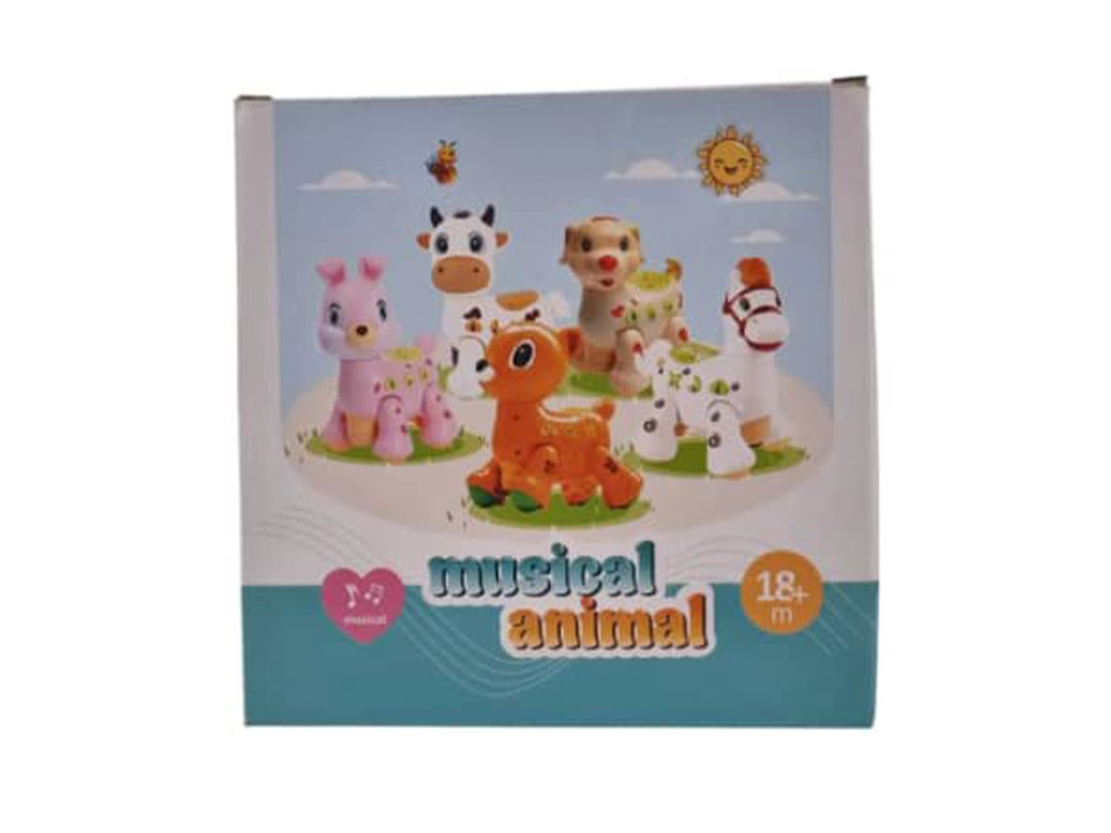 عروسک موزیکال و چراغ دار حرکتی طرح حیوانات