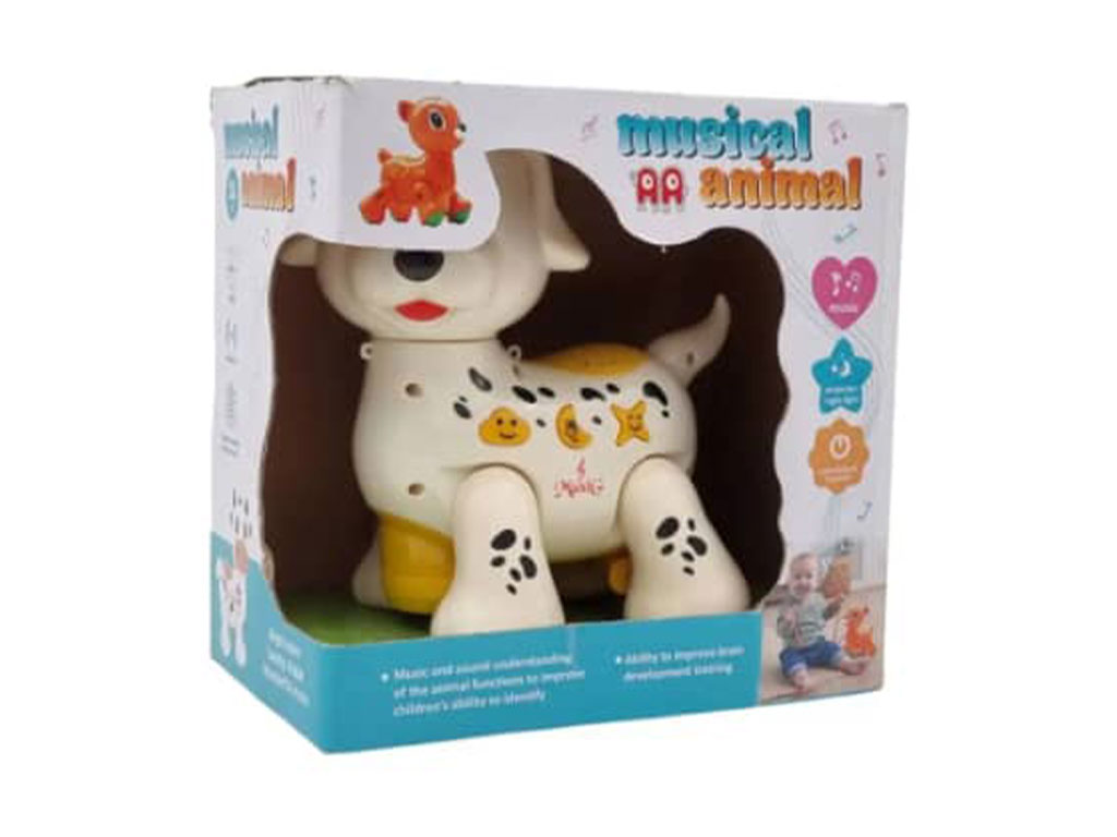 عروسک موزیکال و چراغ دار حرکتی طرح حیوانات