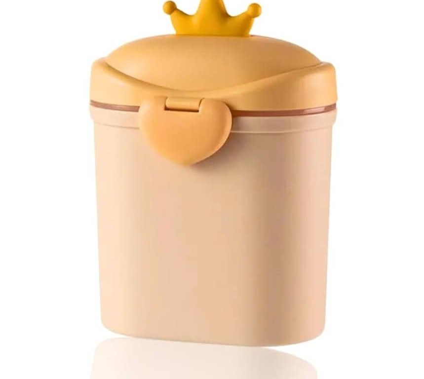 ظرف انبار غذا و شیر خشک پیمانه دار طرح تاج قلب سایز بزرگ