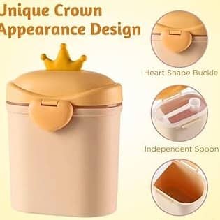 ظرف انبار غذا و شیر خشک پیمانه دار طرح تاج قلب سایز بزرگ