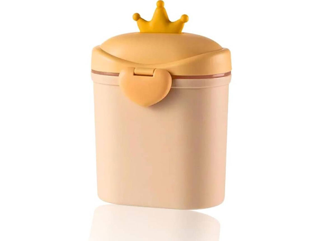 ظرف انبار غذا و شیر خشک پیمانه دار طرح تاج قلب سایز بزرگ