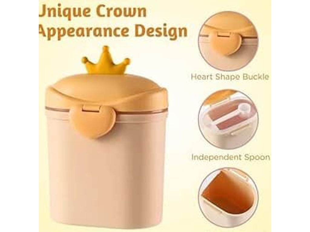 ظرف انبار غذا و شیر خشک پیمانه دار طرح تاج قلب سایز بزرگ