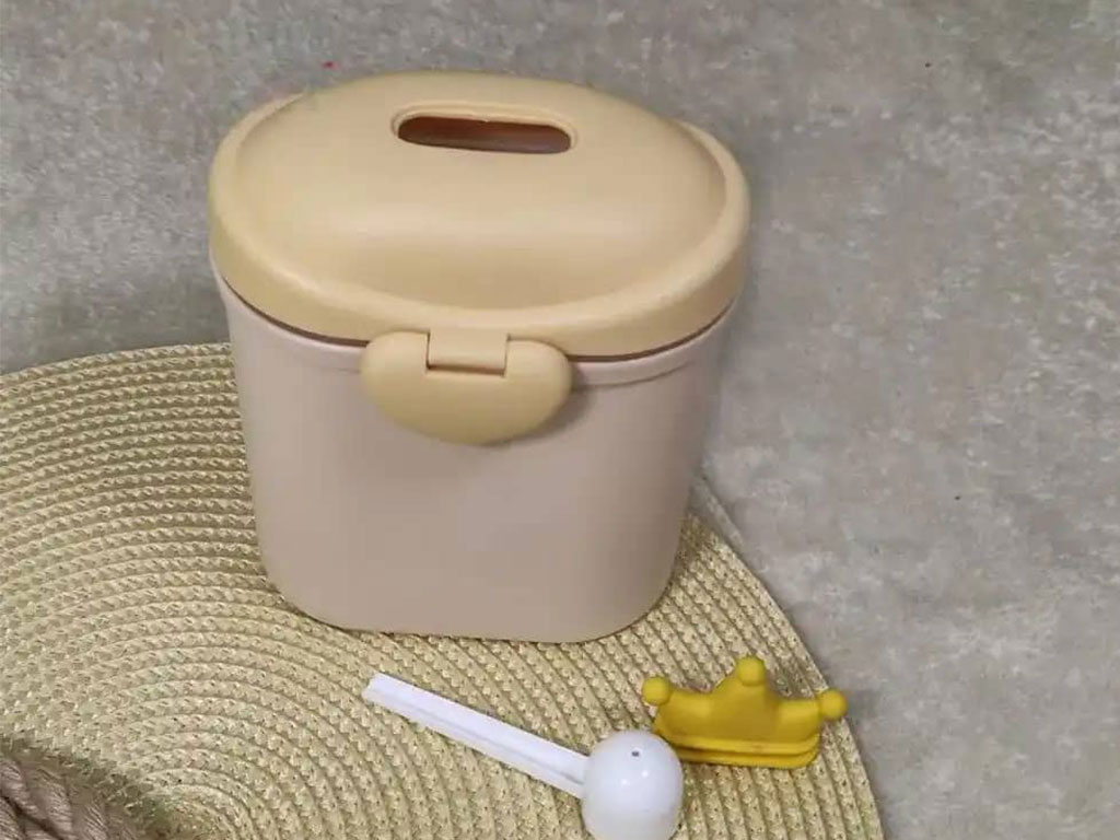 ظرف انبار غذا و شیر خشک پیمانه دار طرح تاج قلب سایز بزرگ