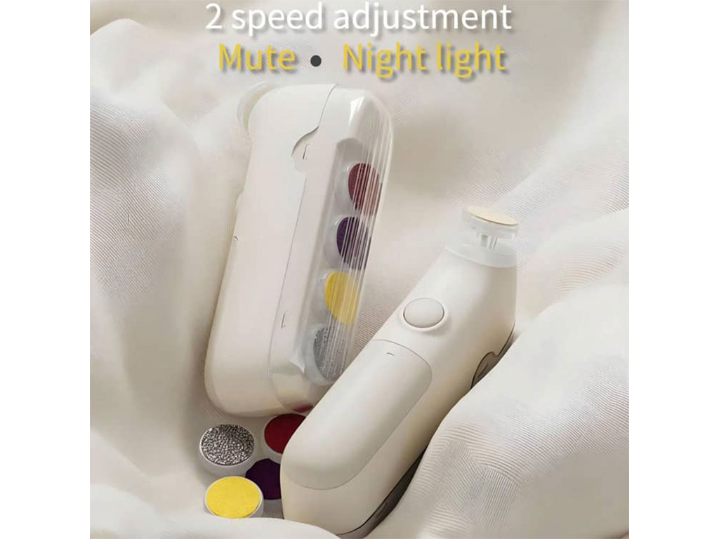 سوهان ناخن شارژی نوزاد و کودک مدل بیضی