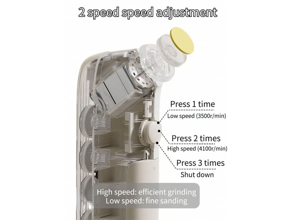 سوهان ناخن شارژی نوزاد و کودک مدل بیضی