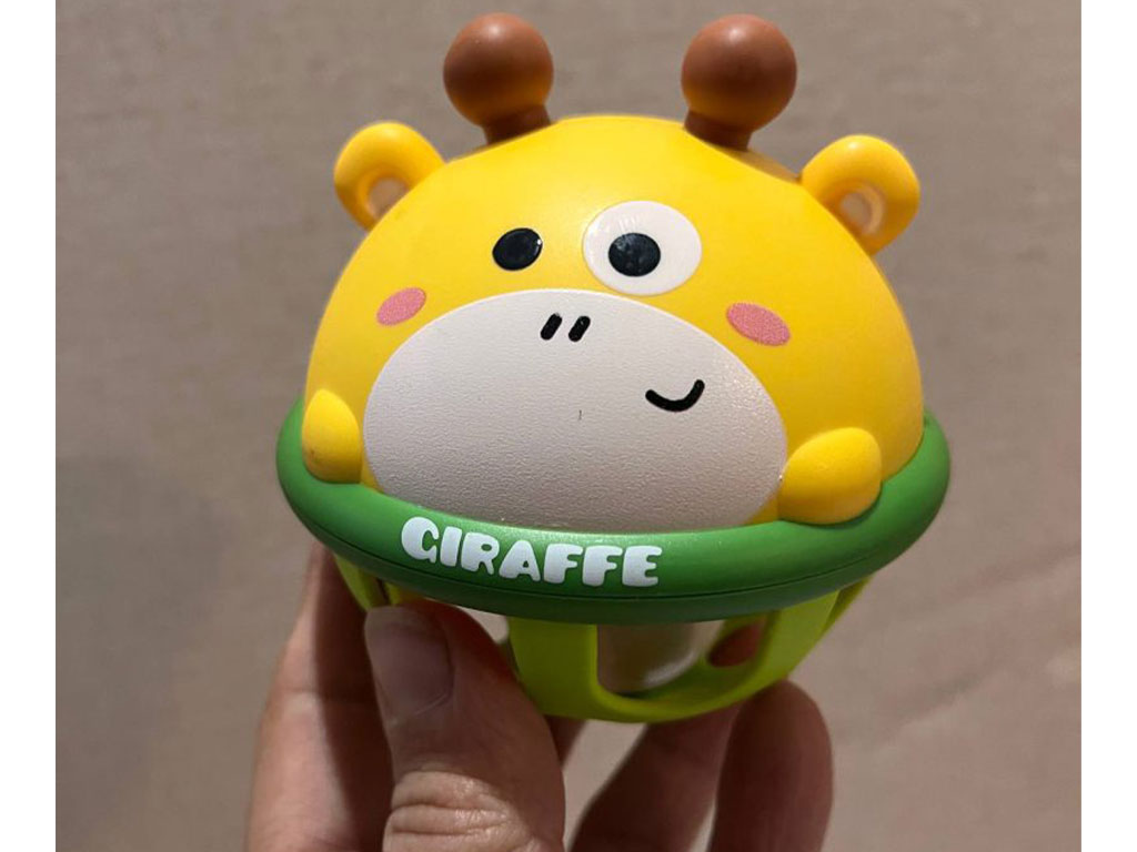 توپ جغجغه ای حسی طرح حیوانات