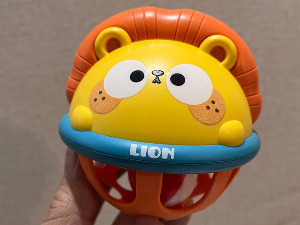 توپ جغجغه ای حسی طرح حیوانات