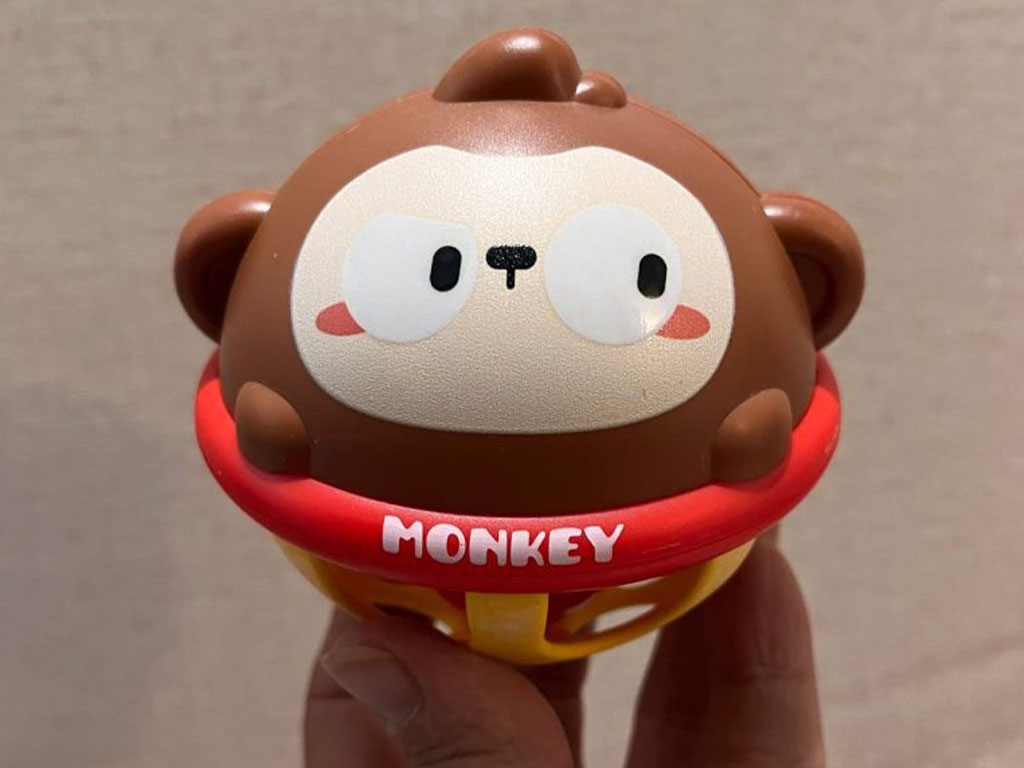 توپ جغجغه ای حسی طرح حیوانات