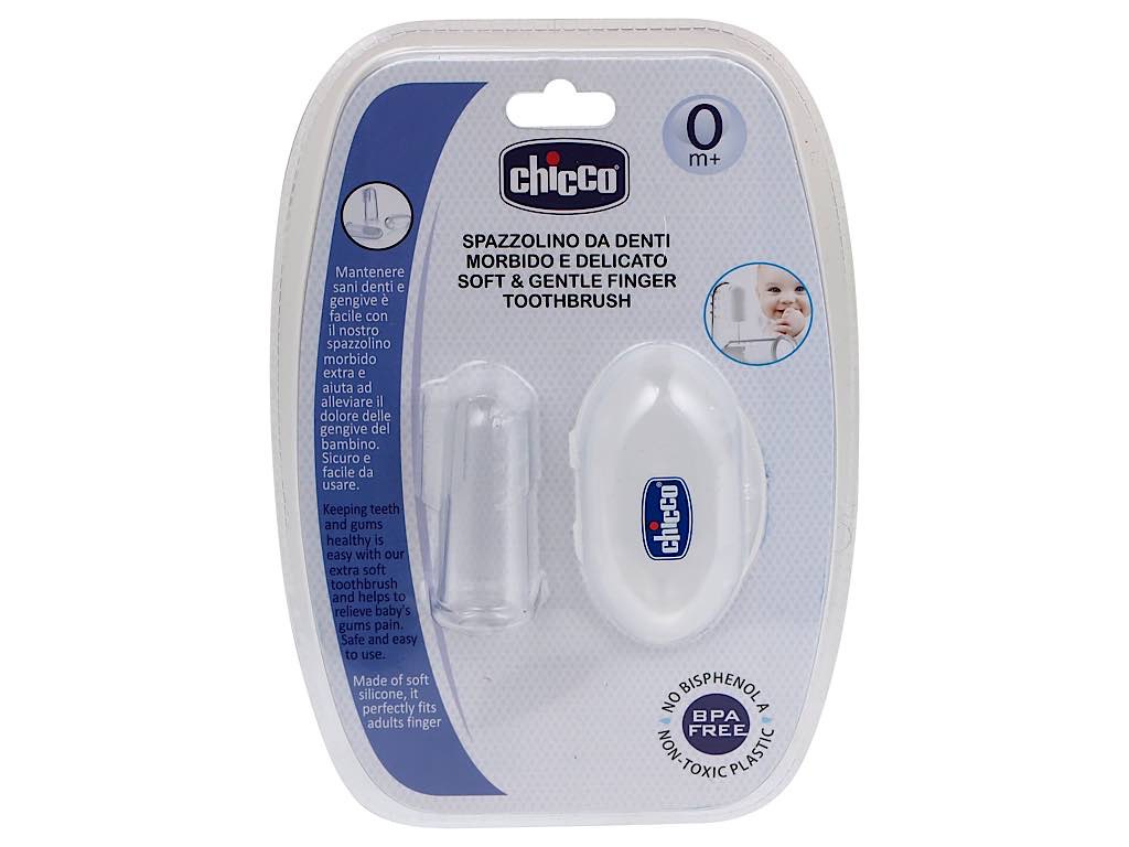 مسواک انگشتی نوزادی سیلیکونی قابدار چیکو chicco