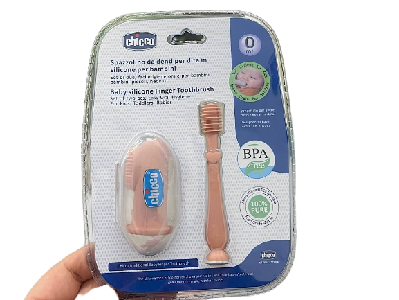 ست مسواک انگشتی قابدار با ماساژور لثه چیکو chicco