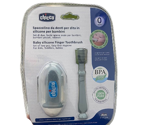 ست مسواک انگشتی قابدار با ماساژور لثه چیکو chicco