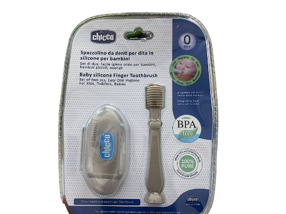 ست مسواک انگشتی قابدار با ماساژور لثه چیکو chicco