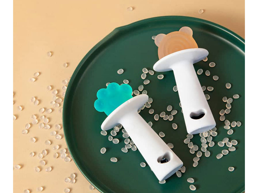 دندانگیر سیلیکونی دو عددی نوزادی قابدار طرح تدی