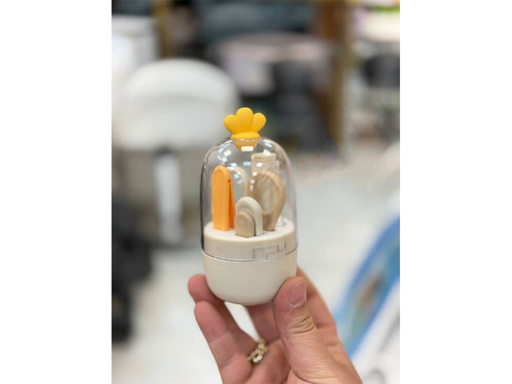 ست ناخن گیر نوزادی کاپ دار تخم مرغی طرح تاج