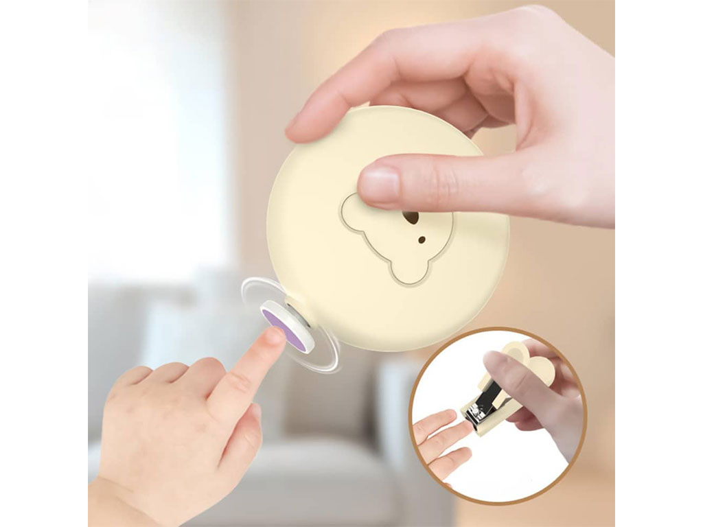 ست سوهان برقی و ناخن گیر نوزاد و کودک طرح تدی