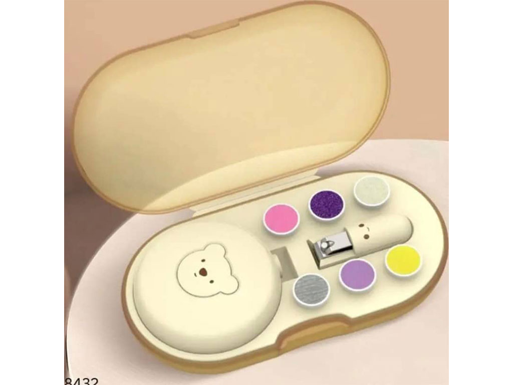 ست سوهان برقی و ناخن گیر نوزاد و کودک طرح تدی