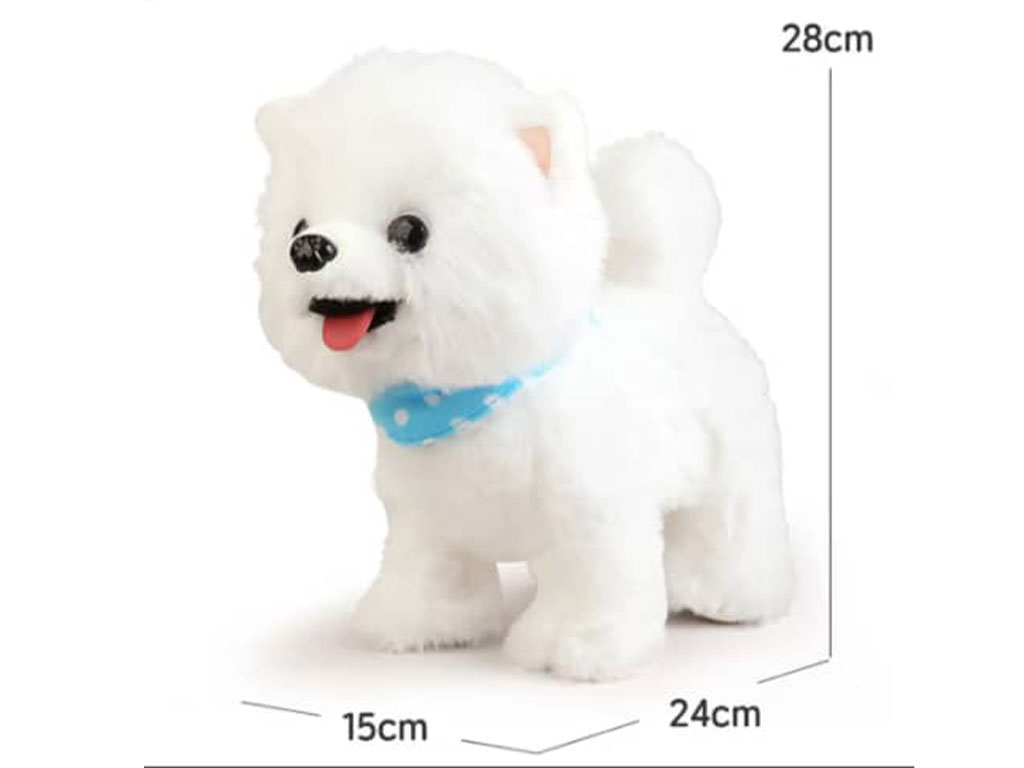 عروسک سگ با قلاده راه رونده صدا دار کنترلی