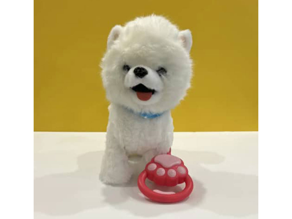 عروسک سگ با قلاده راه رونده صدا دار کنترلی