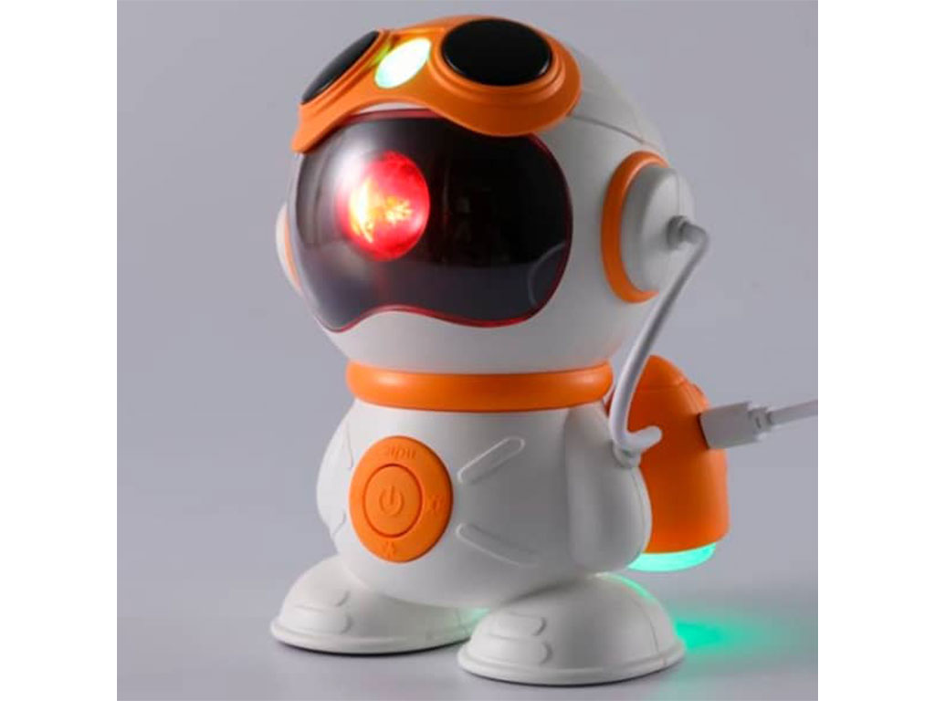 چراغ خواب پروژکتوری اسپیکر دار کهکشانی فضانورد ایستاده (سایز متوسط)