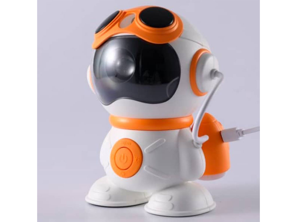 چراغ خواب پروژکتوری اسپیکر دار کهکشانی فضانورد ایستاده (سایز متوسط)