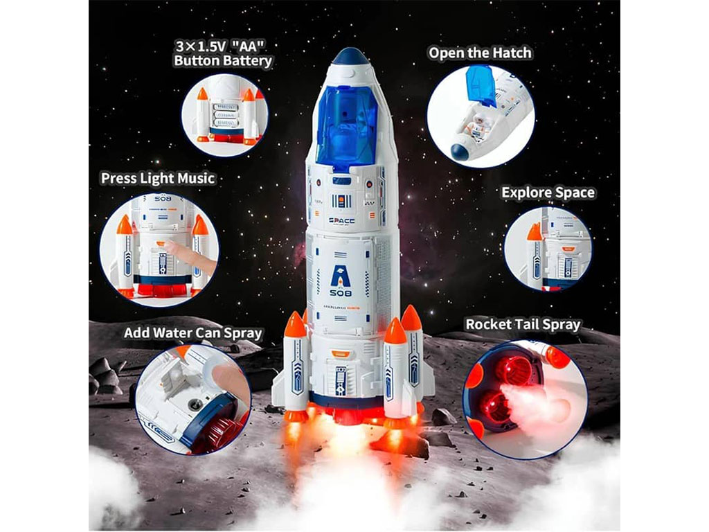 ست فضاپیما دودزا اسباب بازی طرح شاتل فضایی