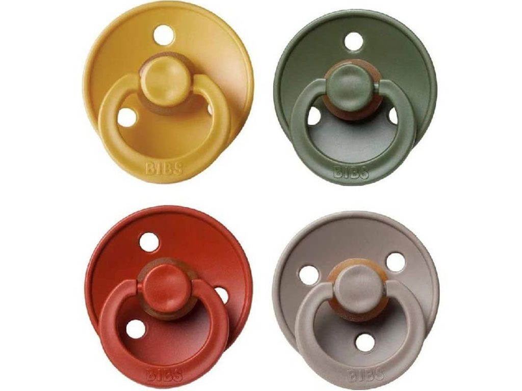 پستانک سری گرد دو عددی نوزادی سایز 1 از بدو تولد BIBS مدل DE LUX