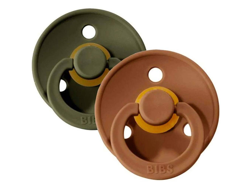 پستانک سری گرد دو عددی نوزادی سایز 1 از بدو تولد BIBS مدل DE LUX