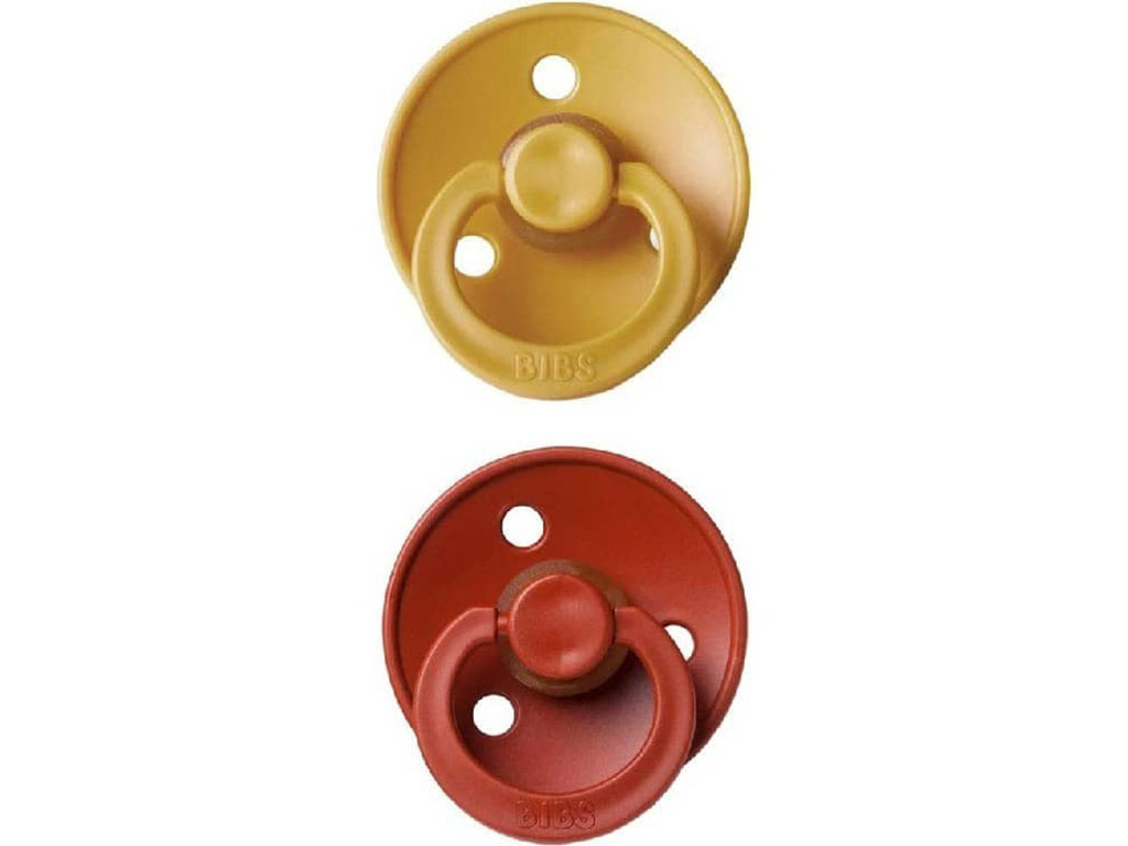 پستانک سری گرد دو عددی نوزادی سایز 1 از بدو تولد BIBS مدل DE LUX