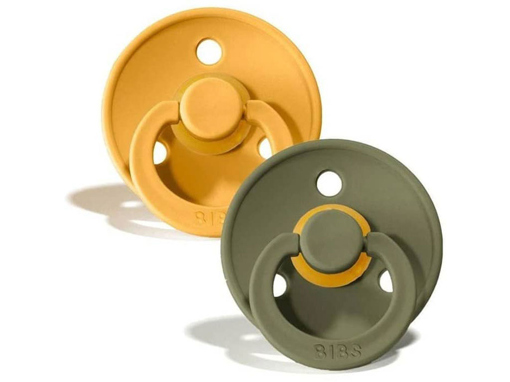 پستانک سری گرد دو عددی نوزادی سایز 1 از بدو تولد BIBS مدل DE LUX