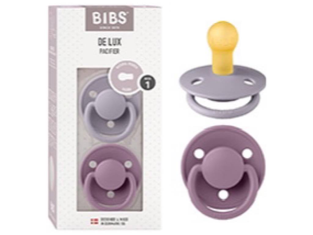 پستانک سری گرد دو عددی نوزادی سایز 1 از بدو تولد BIBS مدل DE LUX