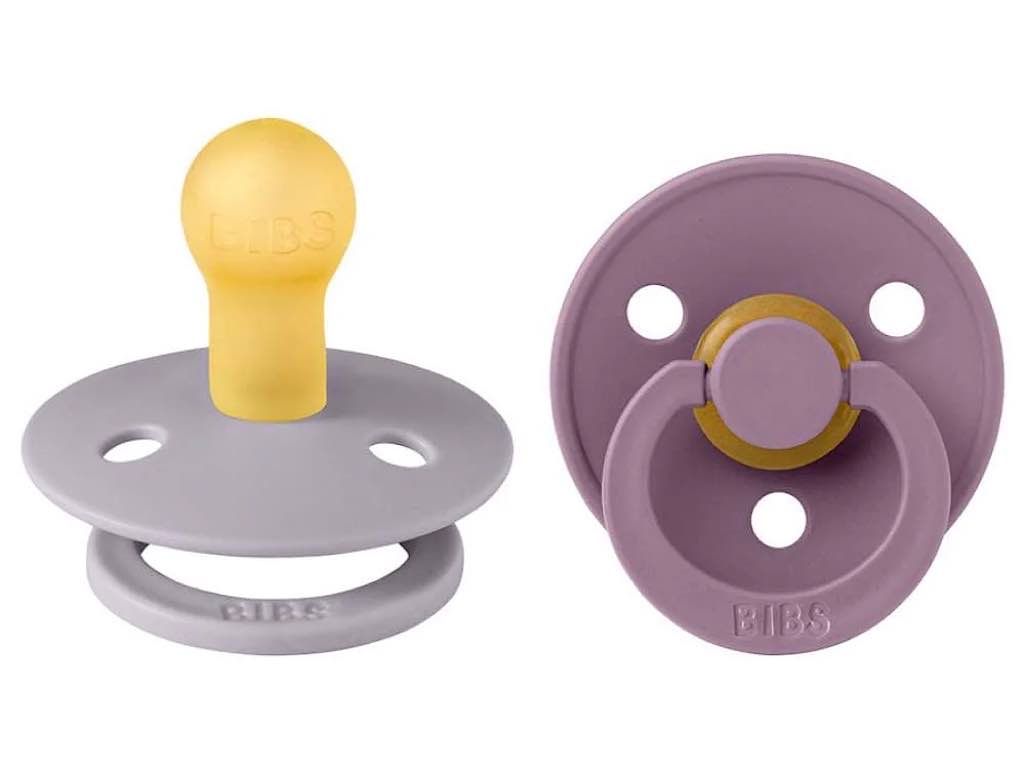 پستانک سری گرد دو عددی نوزادی سایز 1 از بدو تولد BIBS مدل DE LUX