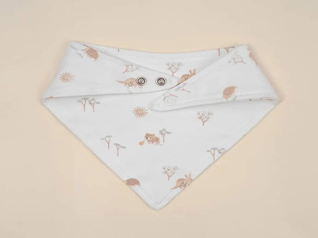 پیشبند دستمال گردنی نوزادی طرح کانگورو نیلی nili