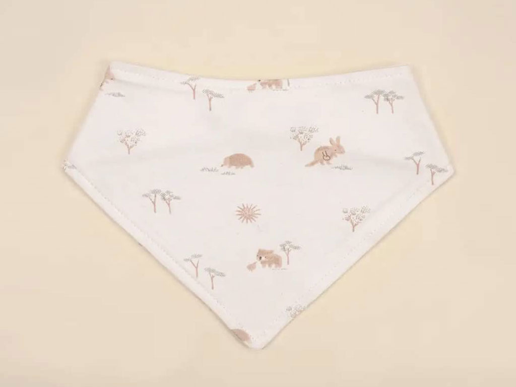 پیشبند دستمال گردنی نوزادی طرح کانگورو نیلی nili